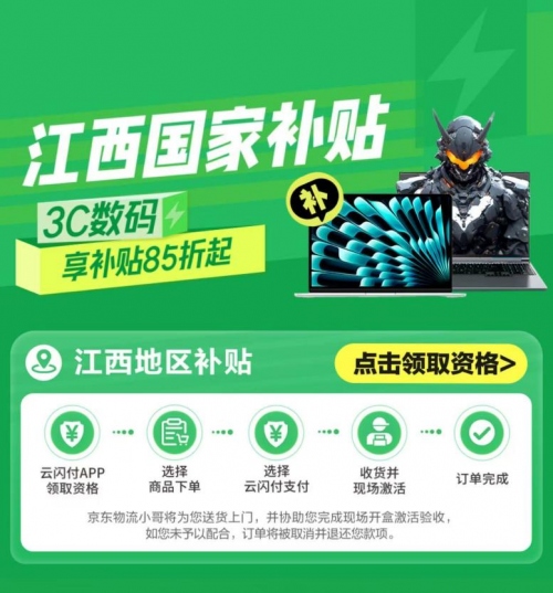 江西省手机等数码购新补贴活动落地京东 上京东享国补立省1500元